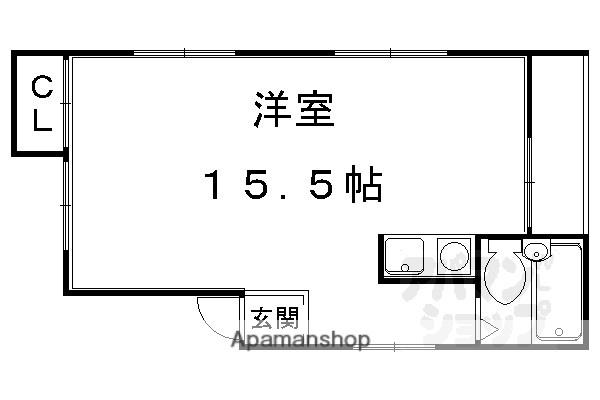 アビリティ新大宮(ワンルーム/3階)の間取り写真