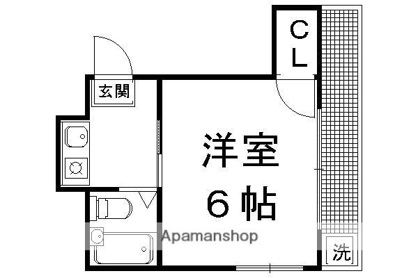 三晃ハイツ(1K/4階)の間取り写真