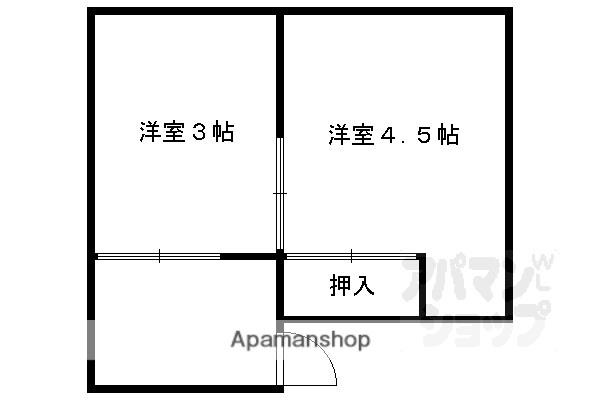 ハイツ京家(2K/2階)の間取り写真