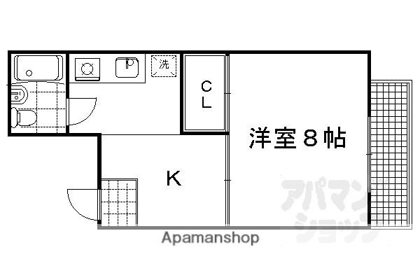 クリーンハイツタケダ(ワンルーム/4階)の間取り写真