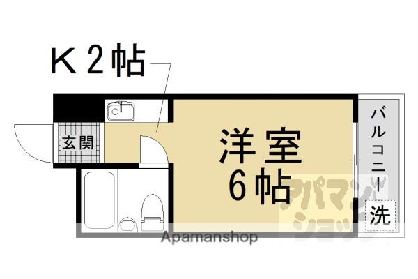 第12長栄セントラルシティーハイツ(1K/3階)の間取り写真