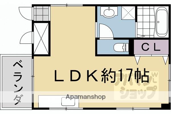 二条コーポ(ワンルーム/6階)の間取り写真