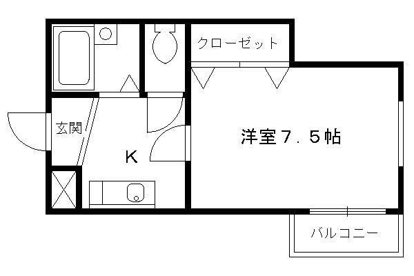 アルティスタ姉小路(1K/4階)の間取り写真
