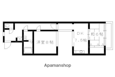 八久ハイツ(1LDK/2階)の間取り写真