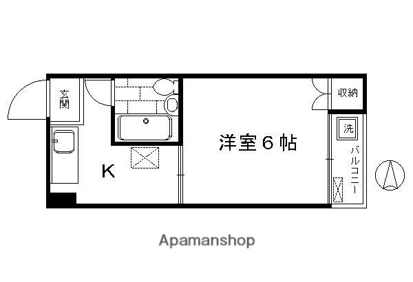コーポ東山(1K/2階)の間取り写真
