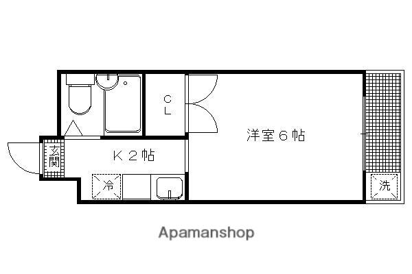 センチュリーハイツコスモ(1K/4階)の間取り写真