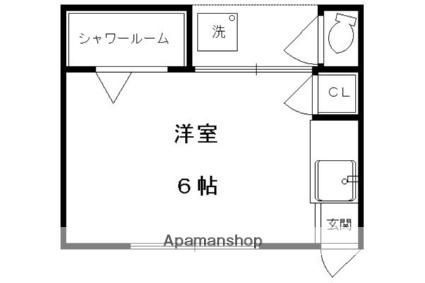 ことぶき荘(ワンルーム/1階)の間取り写真