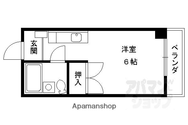 松井マンション(1K/3階)の間取り写真