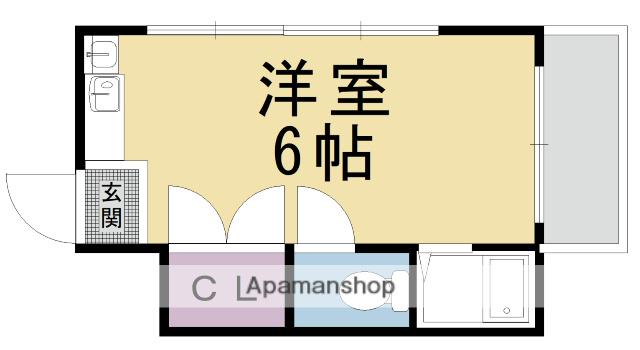 四条テラス(ワンルーム/1階)の間取り写真