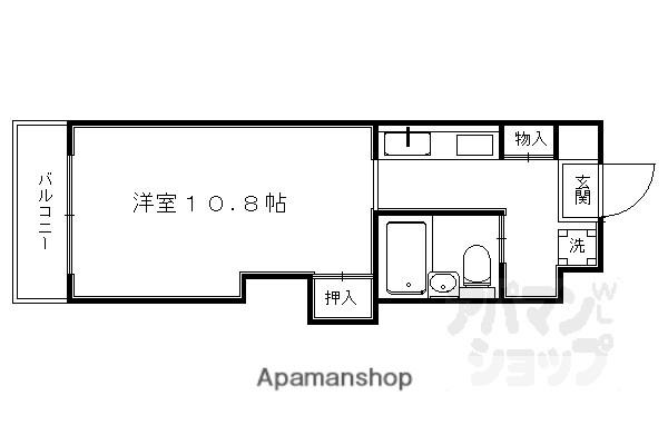 上賀茂葵之森町マンション(1K/1階)の間取り写真