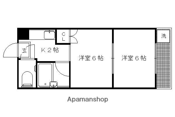 ロイヤルコーポ大同(2K/3階)の間取り写真