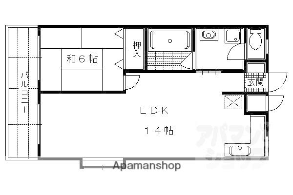 サードニックス宇田(1LDK/1階)の間取り写真