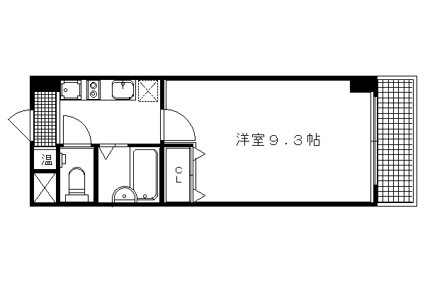 ドミトリィ御池(1K/3階)の間取り写真