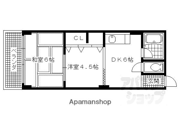 コーポ吉沢(2DK/5階)の間取り写真