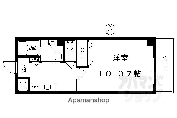 メディナ烏丸御池(1K/8階)の間取り写真