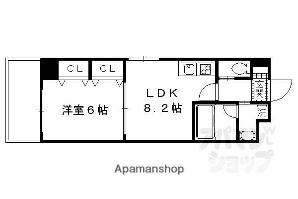クリヨン御池(1LDK/2階)の間取り写真