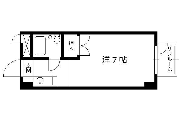 KITANOクレセント(1K/5階)の間取り写真