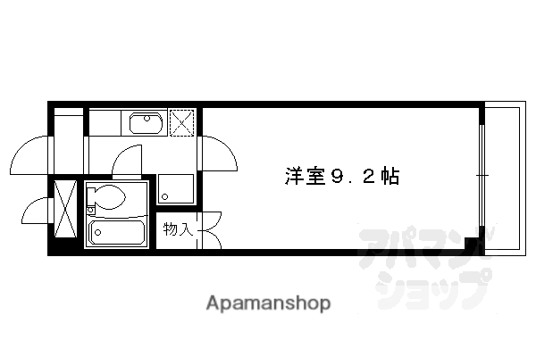 ポートハイム加茂(1K/1階)の間取り写真