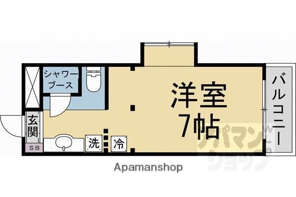 BESPOKE APARTMENTS KYOTO TAISH(1K/2階)の間取り写真