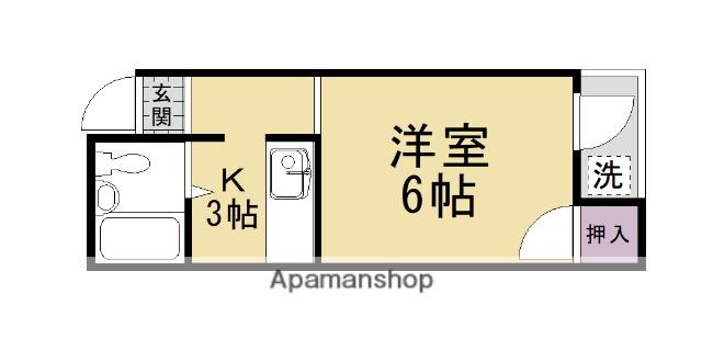 コーポ田中(1K/2階)の間取り写真