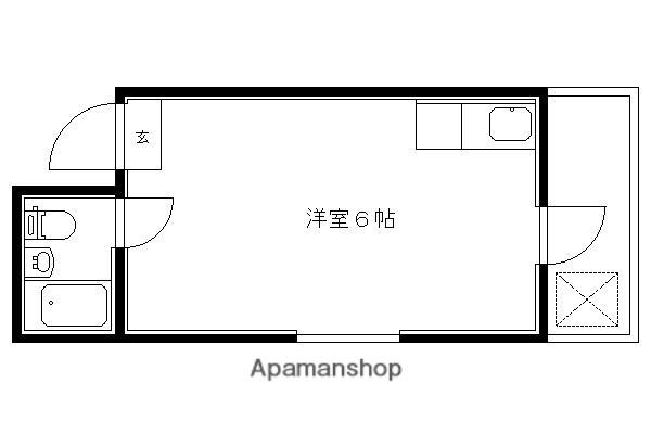 ライブコート二軒茶屋(ワンルーム/1階)の間取り写真