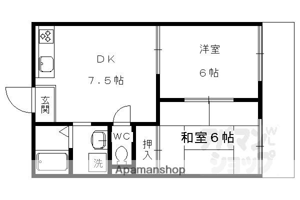 メゾン・ド・マックA棟(2DK/1階)の間取り写真