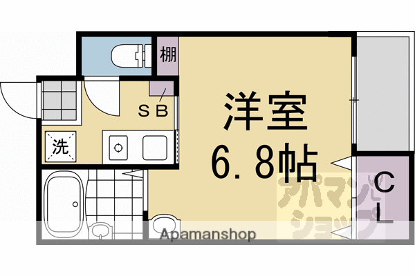 エスパスーY(1K/1階)の間取り写真