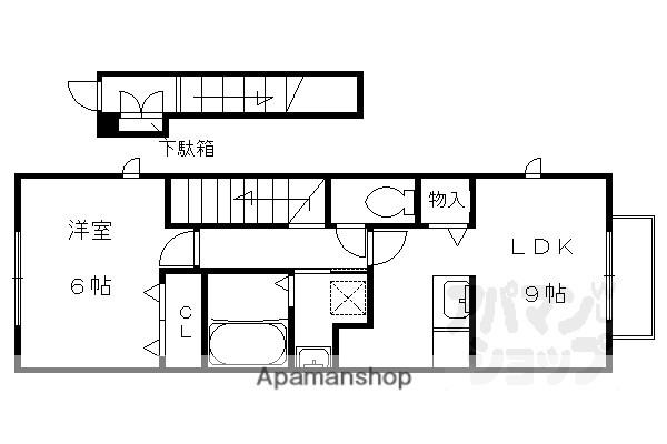 ポルト グランデ(1LDK/2階)の間取り写真