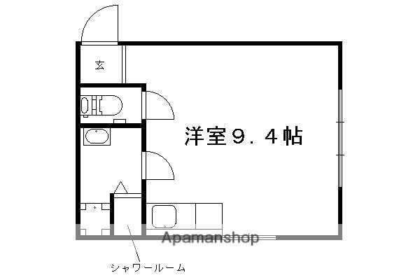 コスモ三条京阪(ワンルーム/3階)の間取り写真