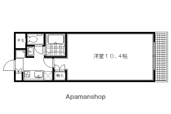 バレンシア花(1K/2階)の間取り写真