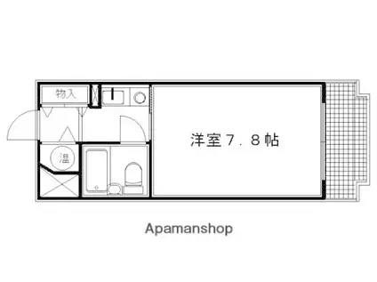 ライオンズマンション京都烏丸(1K/4階)の間取り写真