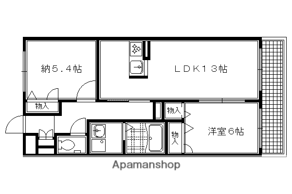 シャーメゾン修学院(2LDK/1階)の間取り写真
