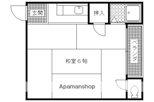 大文字ハイツ(ワンルーム/1階)の間取り写真
