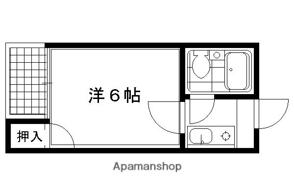 ヴィレッジヒル(1K/3階)の間取り写真