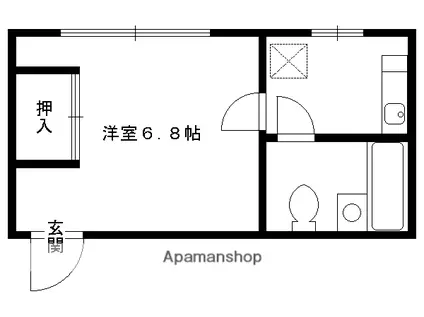 別当町東(1K/3階)の間取り写真