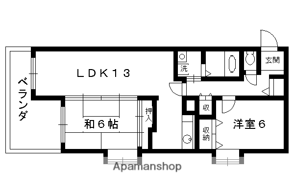 メゾン・ド・イケダ(2LDK/3階)の間取り写真