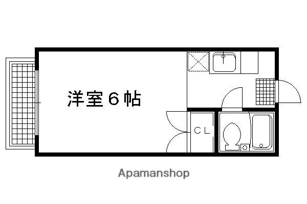 メイプルハイツ(1K/2階)の間取り写真