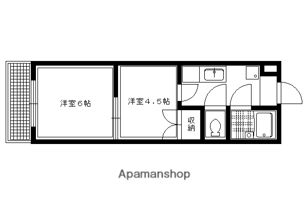 スプレール田中(2K/1階)の間取り写真