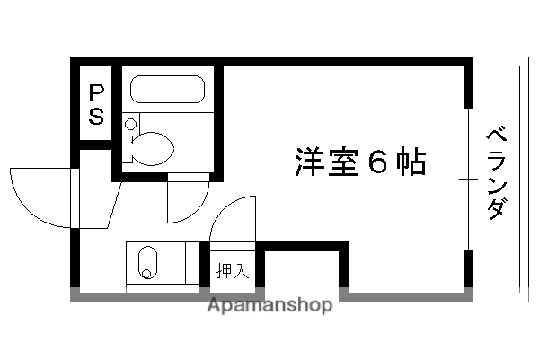 ホワイトリバーハイツ(ワンルーム/1階)の間取り写真