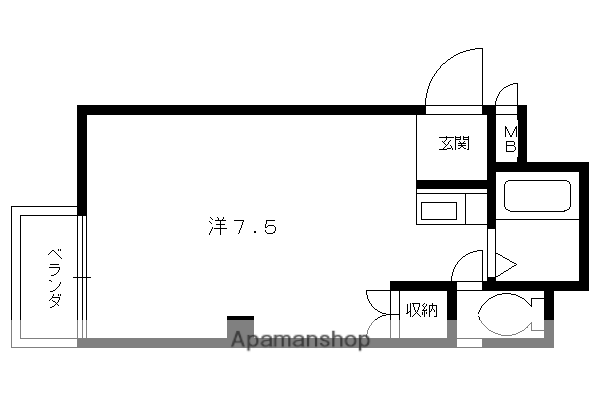 シェモアII(ワンルーム/5階)の間取り写真