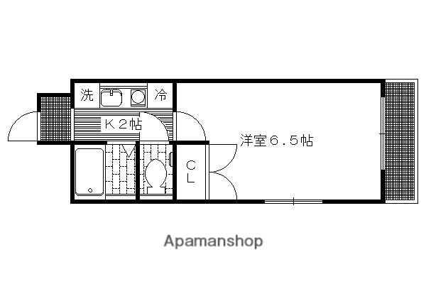 ルミエール泉(1K/2階)の間取り写真