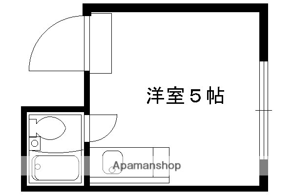 貴船マンション(ワンルーム/3階)の間取り写真