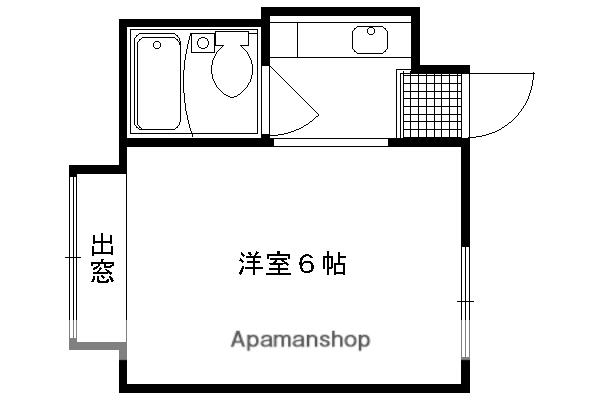 メゾン奥山(1K/2階)の間取り写真