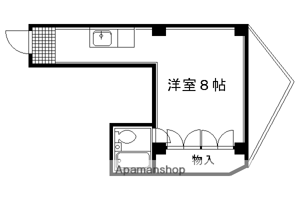 グリーンシティ清水(1K/3階)の間取り写真