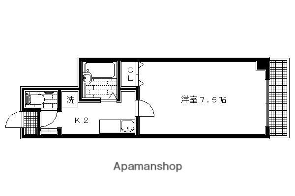 マウンテンリップ(1K/1階)の間取り写真