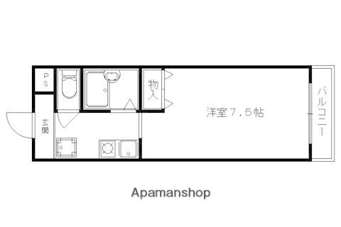 ホワイトハイム北荒見(1K/1階)の間取り写真