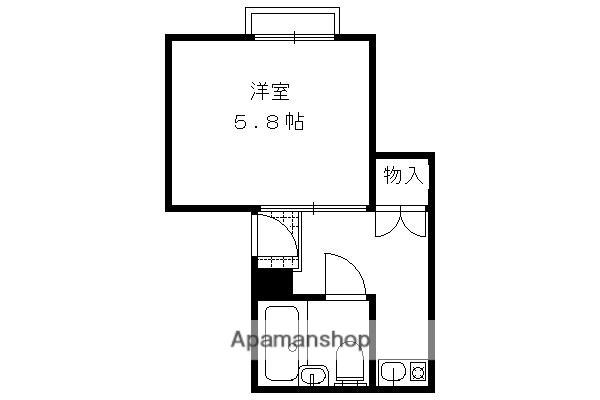 ジョイフルルーム中山(1K/2階)の間取り写真