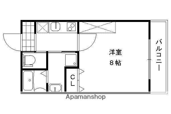 MESAVERDE紫竹(1K/3階)の間取り写真