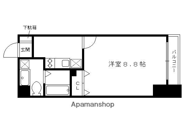 STANDZ今出川通(1K/2階)の間取り写真