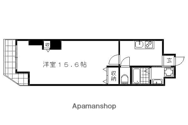 トレコートプレミアム京都二条(1K/4階)の間取り写真